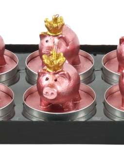 3002 T-LIGHTCANDLES QUEEN PIG S/18